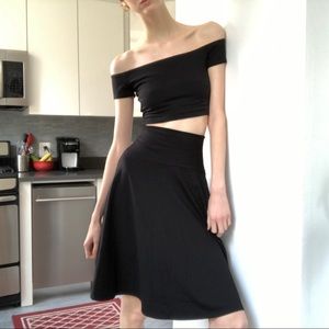 SUSANA MONACO Black Matching Skirt/Top Set